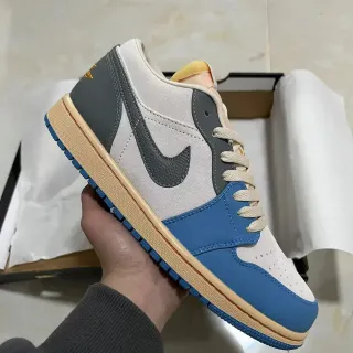 Nike Tênis Lifestyle Azul Cinza Baixo Suede e Couro