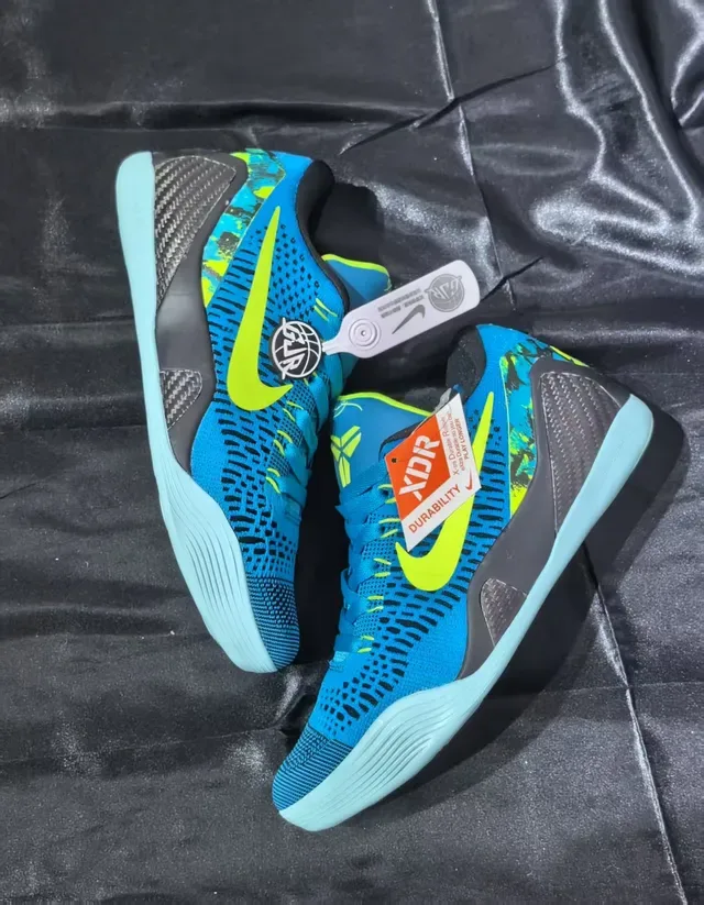 Nike ব্লু গ্রিন Flyknit Upper Carbon-Fiber Heel Counter বাস্কেটবॉल শু 2