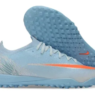 Nike Blue Orange Knit Upper Sock-Fit Collar Turf Soccer Shoes