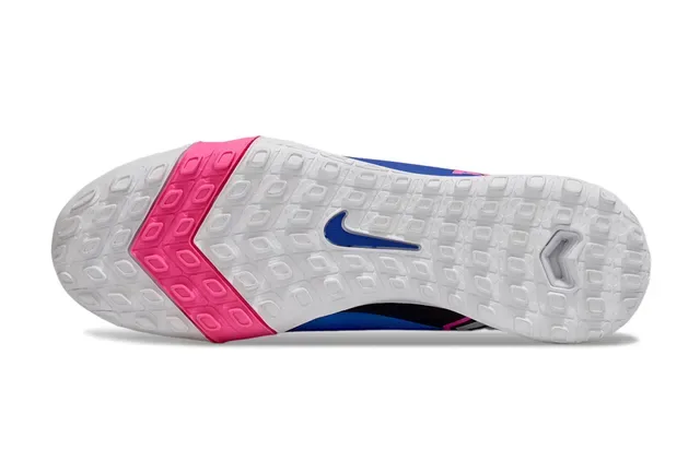Nike Chuteiras de futebol turf azul rosa upper knit high-top sock collar 6