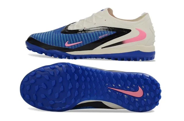 Nike Blue Pink Knit Upper Outsole Turf Soccer Shoes 14