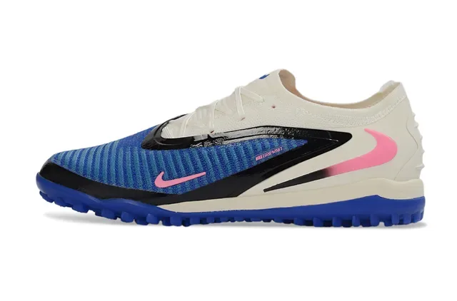 Nike Blue Pink Knit Upper Outsole Turf Soccer Shoes 17