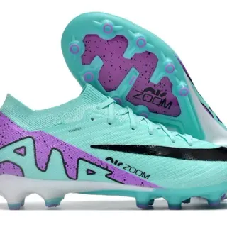 Nike Zapatillas de fútbol upper de punto azul morado speckled overlays firm ground