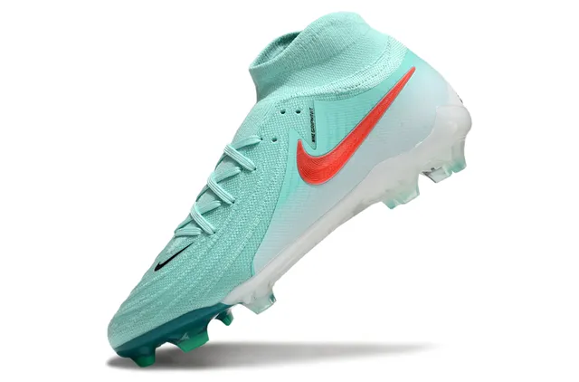 Nike নীল লাল হাই-কাট সক-ফিট কলার ট্রান্সলুসেন্ট টিল হিল কেজ ফার্ম-গ্রাউন্ড সকার শু 3