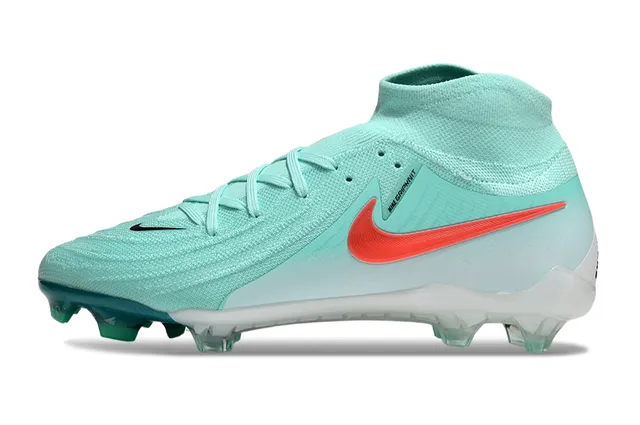 Nike নীল লাল হাই-কাট সক-ফিট কলার ট্রান্সলুসেন্ট টিল হিল কেজ ফার্ম-গ্রাউন্ড সকার শু 7