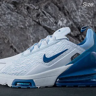 Nike Azul Branco Dual-Air Cushioning Engineered Mesh Upper Tênis de Corrida