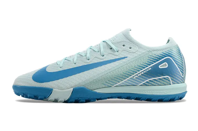 Nike Blue White Knit Upper Low-Cut Silhouette Indoor Soccer Shoes 8