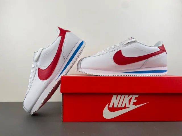 Nike Cortez White Red Blue Lifestyle Sneakers 14
