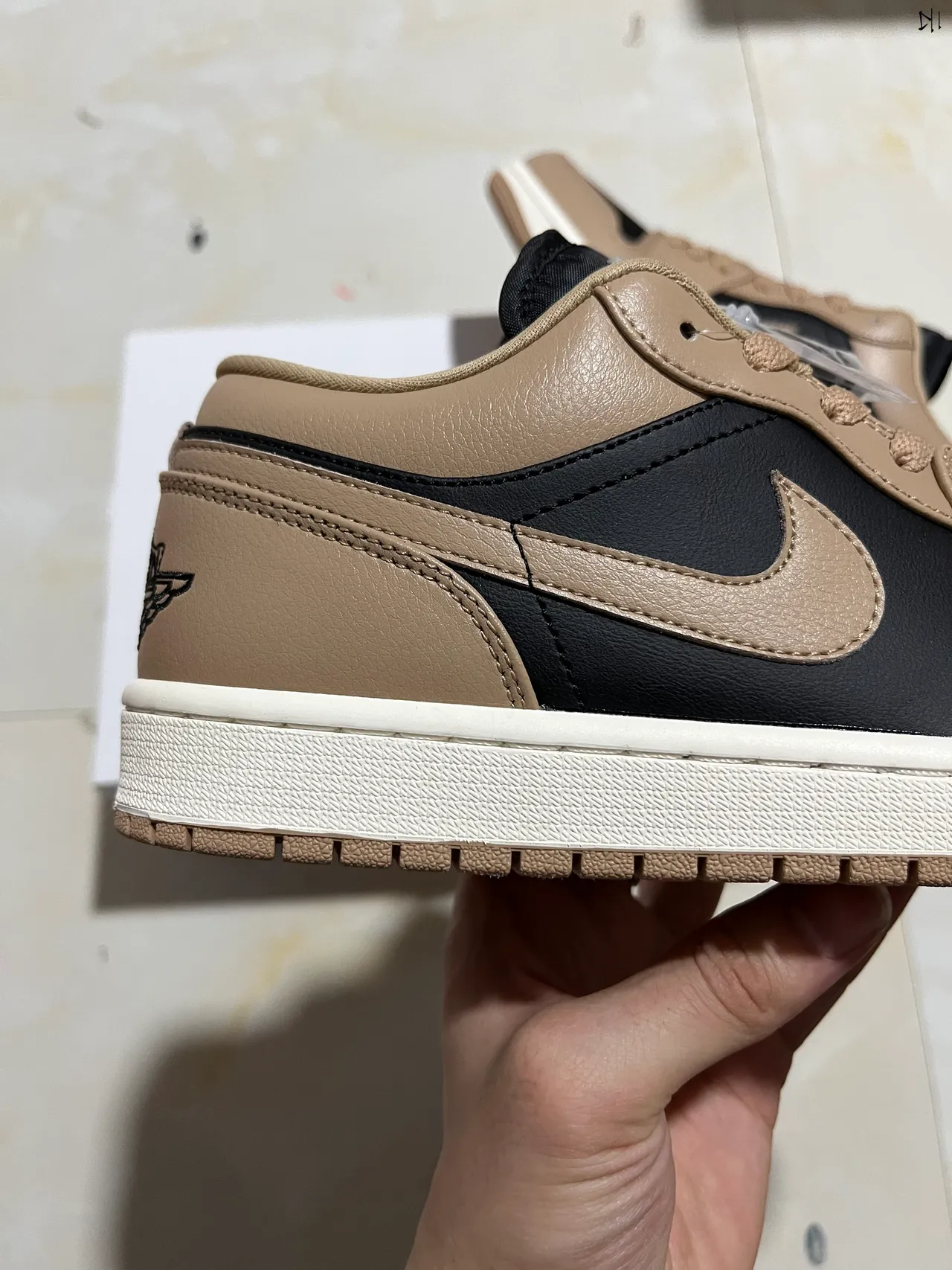 Nike Dunk Low Beige and Black Lifestyle Sneakers 6
