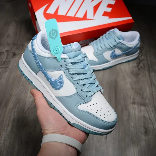 Nike Dunk Low Blue White Floral Bandana Lifestyle Sneakers 2