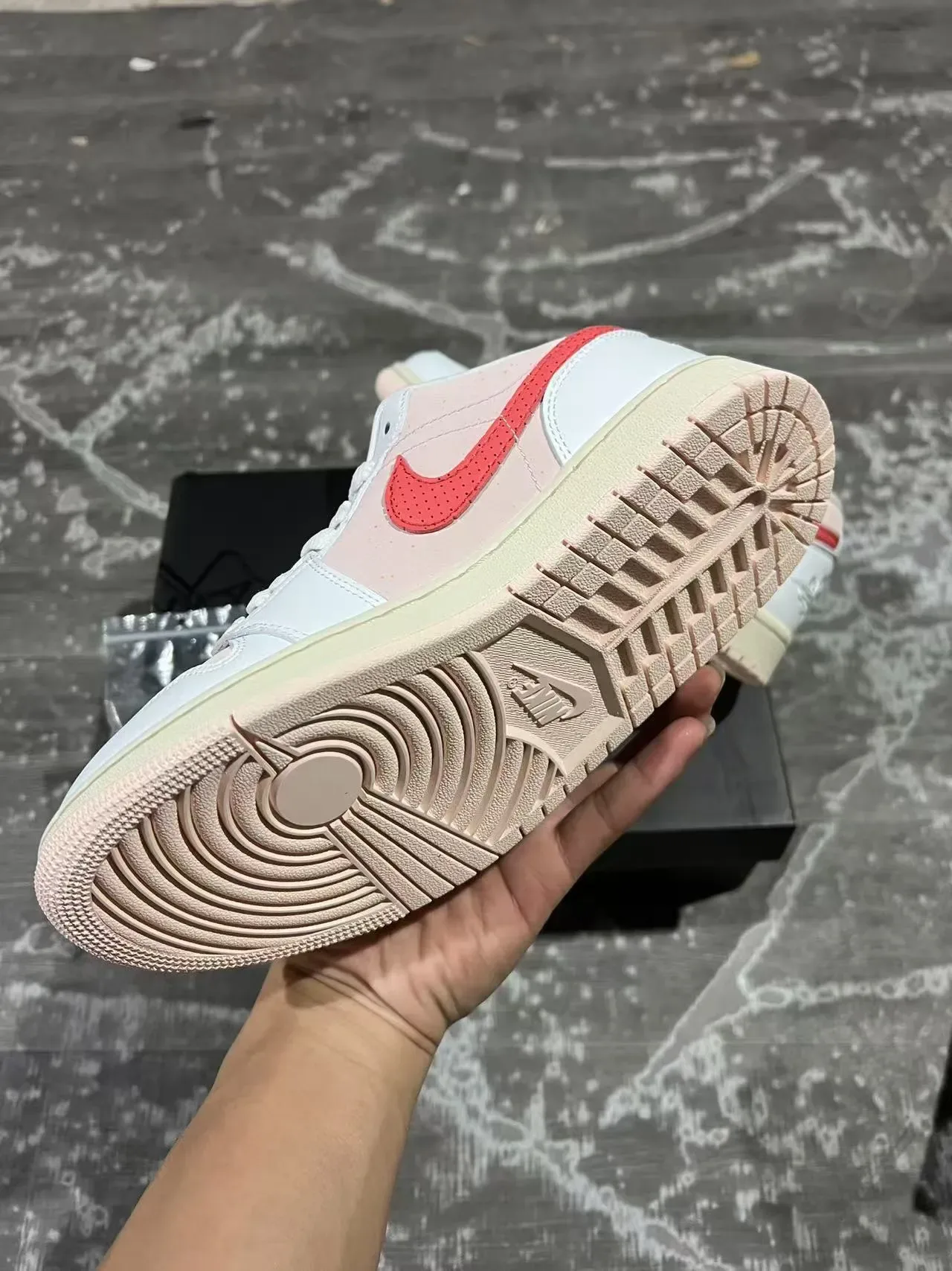 Nike Dunk Low Pale Pink and Red Lifestyle Sneakers 6