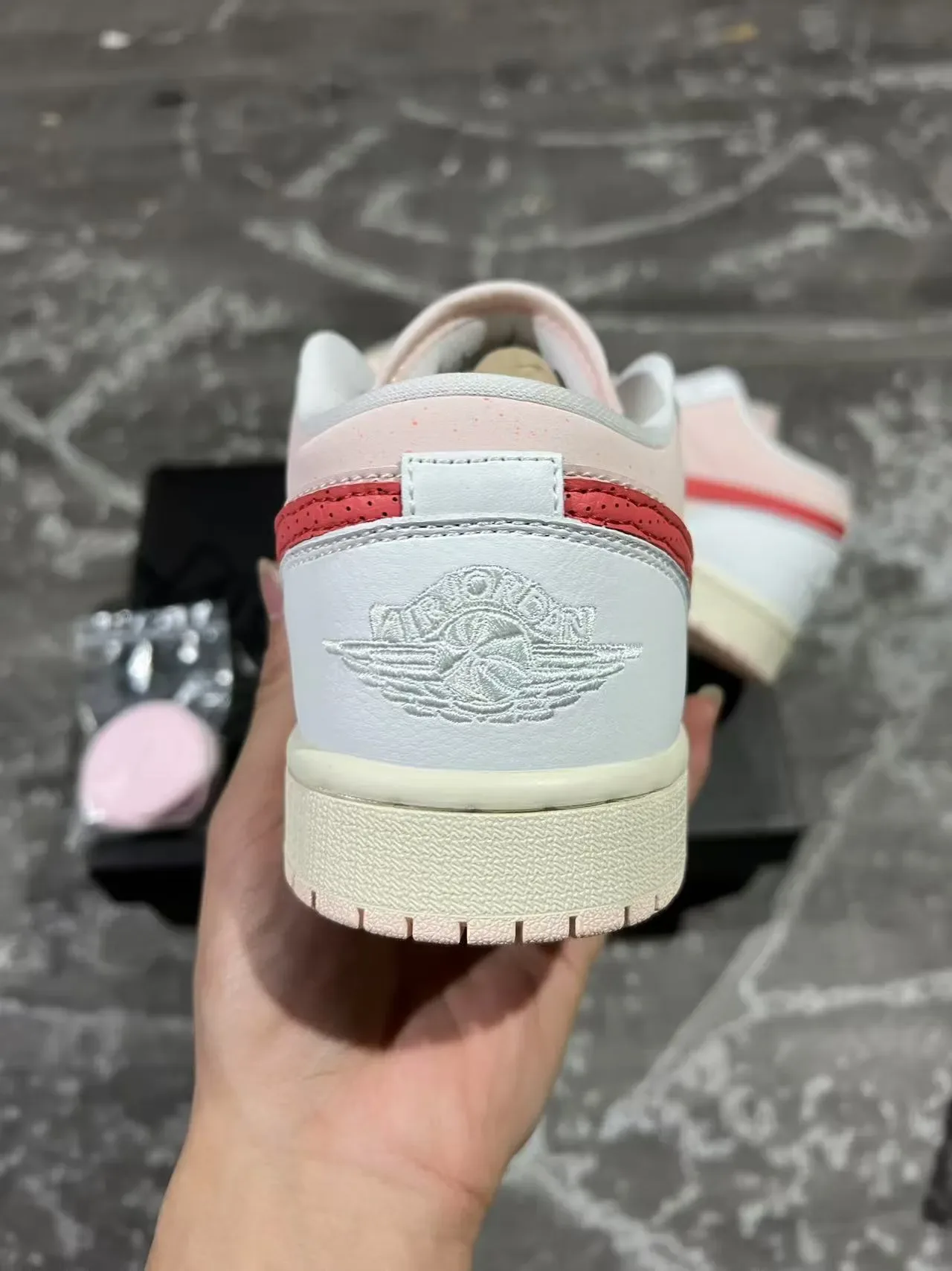 Nike Dunk Low Pale Pink and Red Lifestyle Sneakers 8