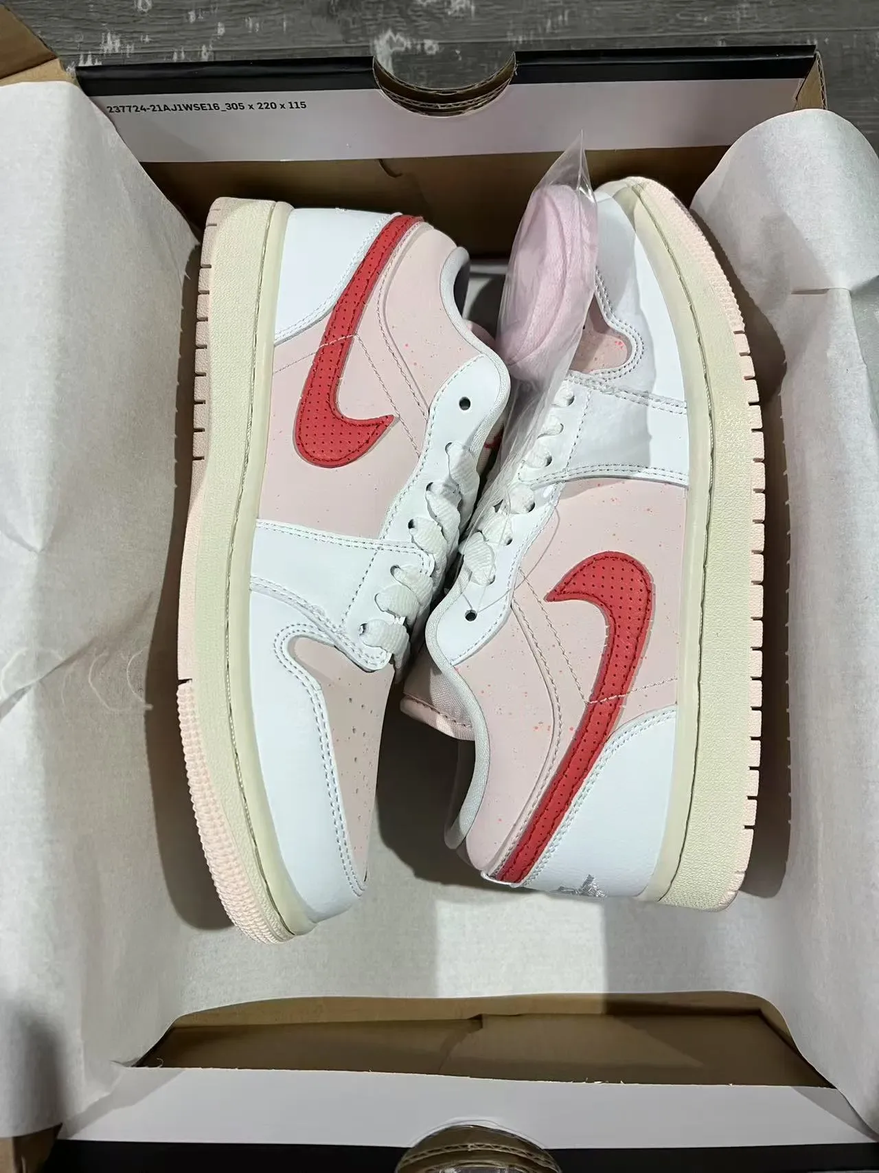 Nike Dunk Low Pale Pink and Red Lifestyle Sneakers 9
