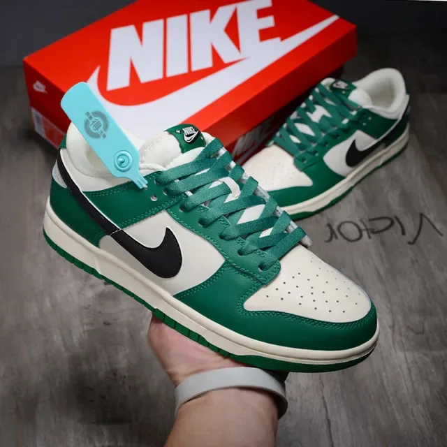 Nike Dunk Low White Green Black Lifestyle Sneakers 2