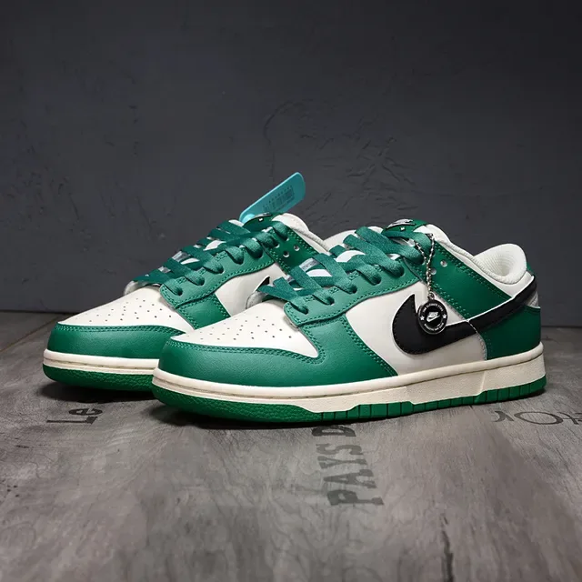 Nike Dunk Low White Green Black Lifestyle Sneakers 4