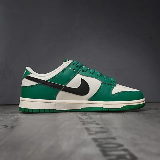 Nike Dunk Low White Green Black Lifestyle Sneakers 6