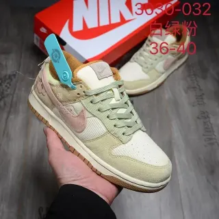 Nike Dunk Low Branco Verde Rosa Tênis Lifestyle