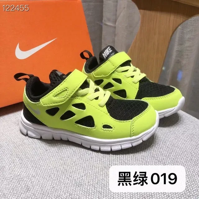 Tênis Nike Free Run Youth Verde Lima e Preto 4