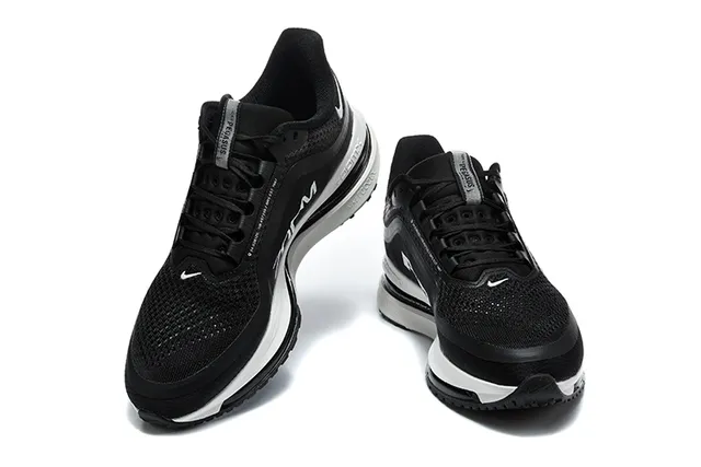 Nike Gray Orange Lightweight Knit Upper Visible Air Zoom Unit Running Shoes 9
