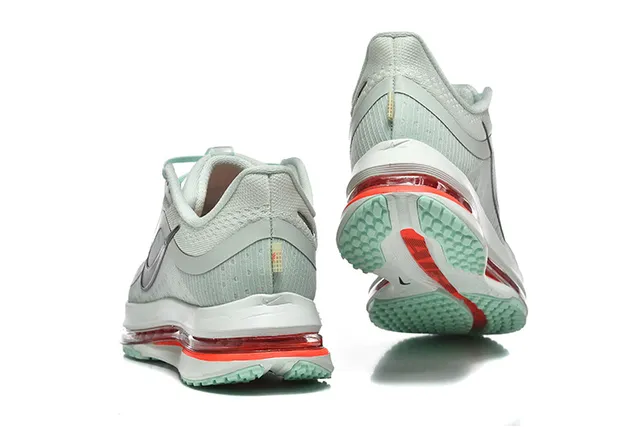 Nike Gray Orange Lightweight Knit Upper Visible Air Zoom Unit Running Shoes 14