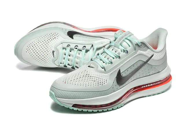 Nike Gray Orange Lightweight Knit Upper Visible Air Zoom Unit Running Shoes 16