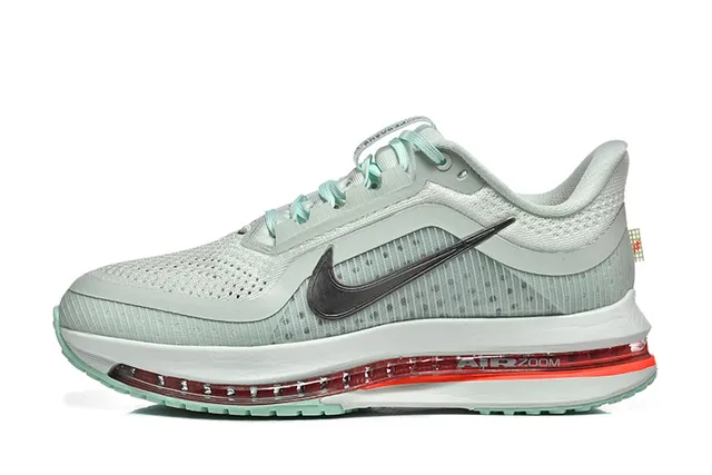 Nike Gray Orange Lightweight Knit Upper Visible Air Zoom Unit Running Shoes 18