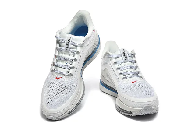 Nike Gray Orange Lightweight Knit Upper Visible Air Zoom Unit Running Shoes 21