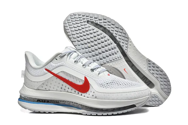 Nike Gray Orange Lightweight Knit Upper Visible Air Zoom Unit Running Shoes 23