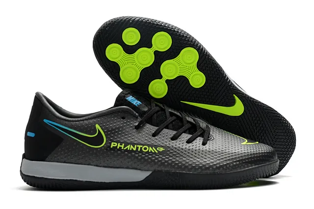 Nike Green Blue Low-Top Synthetic Mesh Upper Indoor Soccer Shoes 10