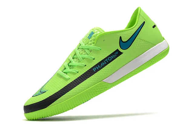 Nike Green Blue Low-Top Synthetic Mesh Upper Indoor Soccer Shoes 21