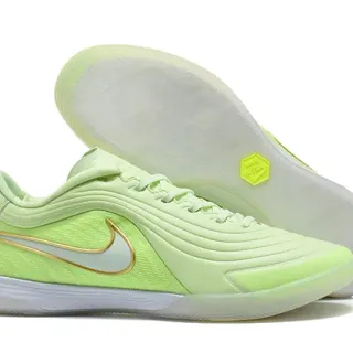 Nike Vert Doré Bas Synthétique Supérieur Chaussures de Football Indoor