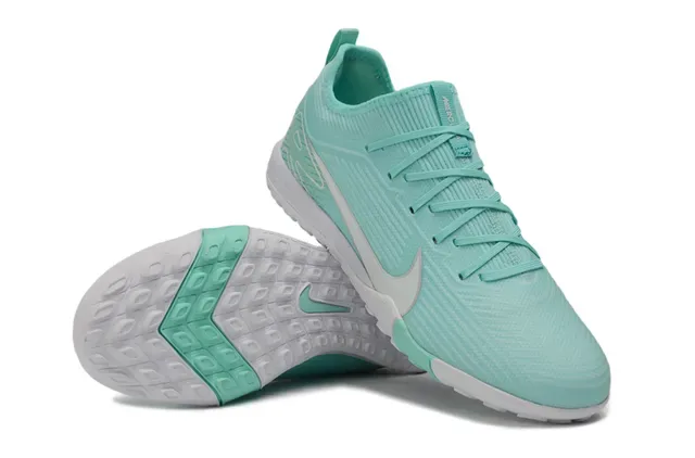 Nike أحذية كرة القدم الداخلية منخفضة القطعة أعلى نسيج أخضر وأبيض 3