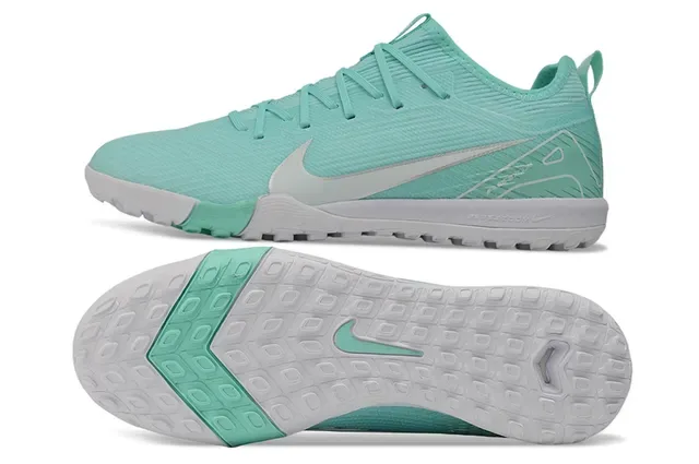 Nike أحذية كرة القدم الداخلية منخفضة القطعة أعلى نسيج أخضر وأبيض 5