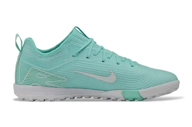 Nike أحذية كرة القدم الداخلية منخفضة القطعة أعلى نسيج أخضر وأبيض 7