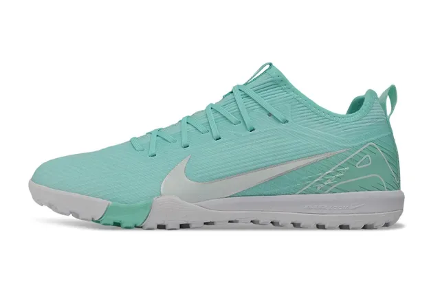 Nike أحذية كرة القدم الداخلية منخفضة القطعة أعلى نسيج أخضر وأبيض 8