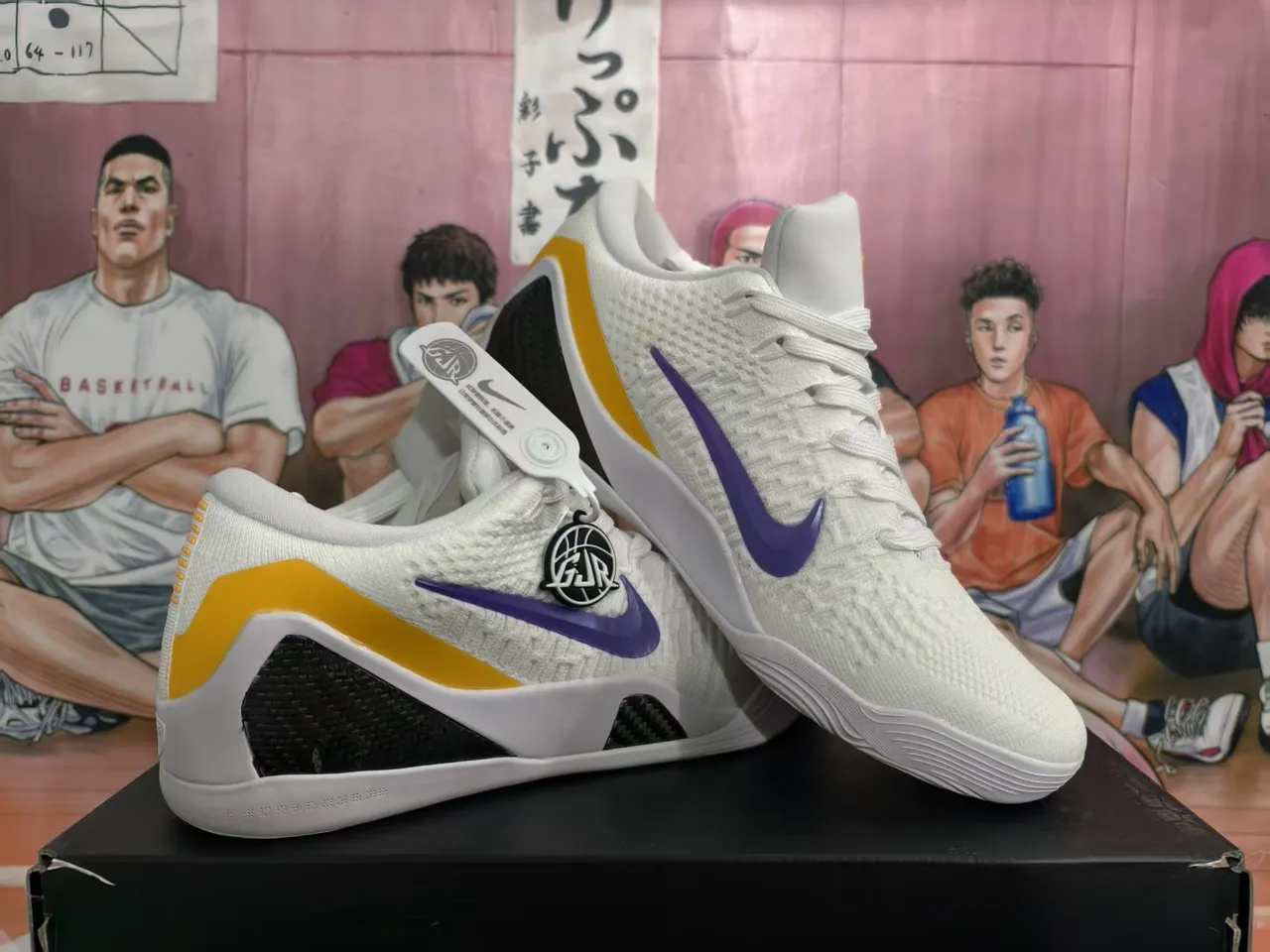 Nike Kobe AD White Purple Yellow Basketball Shoes 4