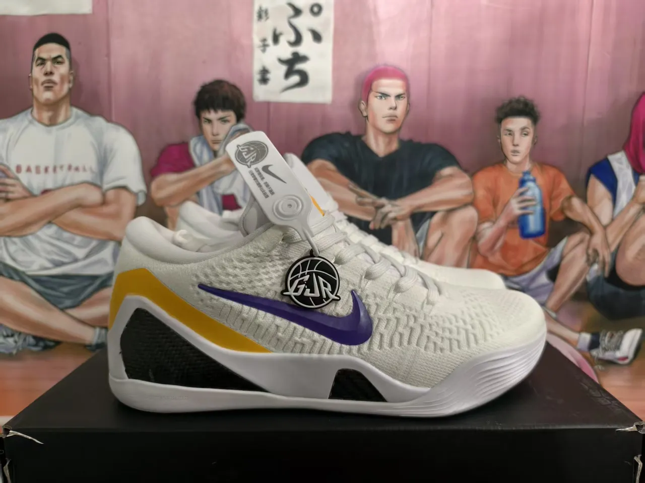 Nike Kobe AD White Purple Yellow Basketball Shoes 5