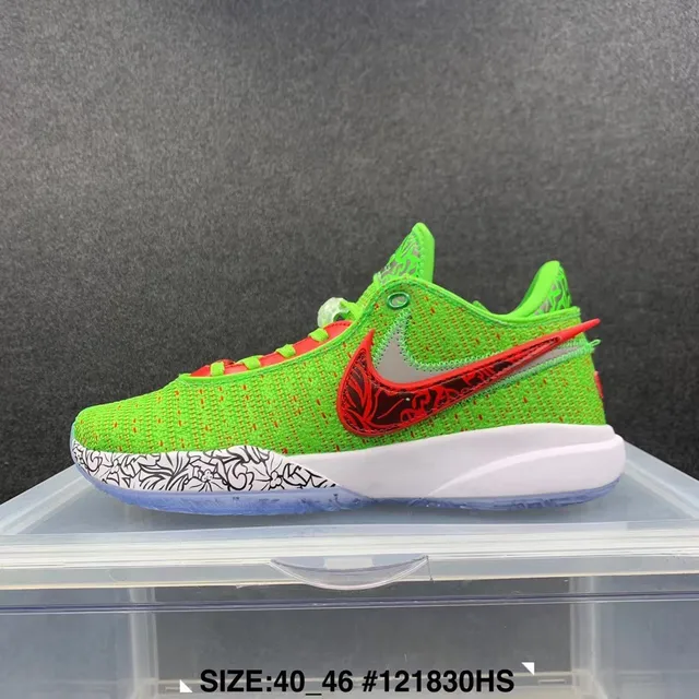 Nike Kyrie हरी लाल बुनाई कपड़े की ऊपरी सतह फूलों का प्रिंट आउटसोल बास्केटबॉल जूते 2