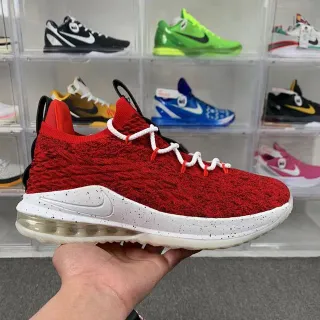 Nike LeBron 17 लाल सफेद बुनाई बास्केटबॉल जूते