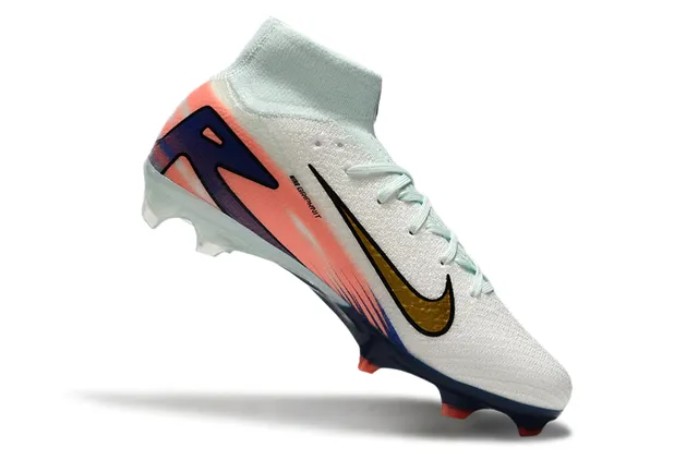 Nike Mercurial Superfly Air Zoom White Coral Navy Gold Firm-Ground أحذية كرة القدم 2