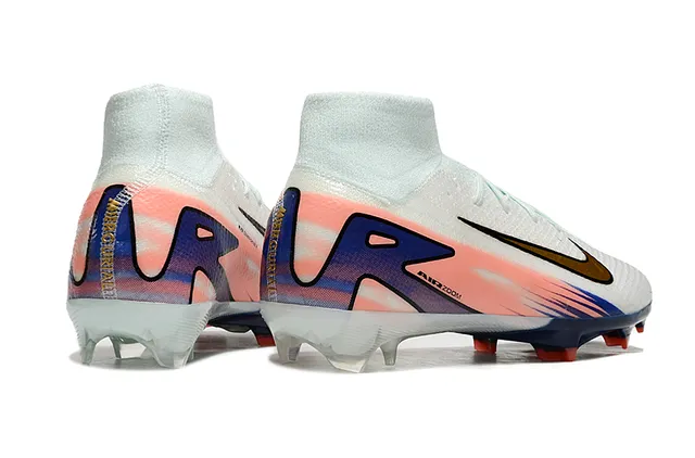 Nike Mercurial Superfly Air Zoom White Coral Navy Gold Firm-Ground أحذية كرة القدم 5