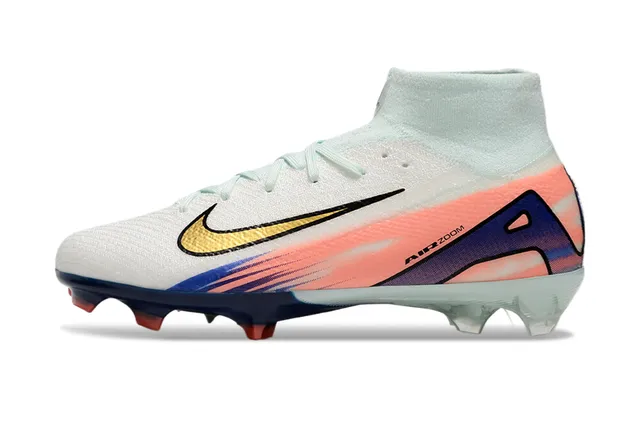 Nike Mercurial Superfly Air Zoom White Coral Navy Gold Firm-Ground أحذية كرة القدم 7