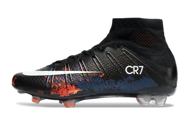 Nike Mercurial Superfly CR7 أسود أزرق أحمر أحذية كرة القدم Firm-Ground 7