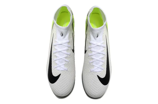 Nike Mercurial Superfly Blanc Néon Lime Iridescent pour terrain ferme Chaussures de football 2