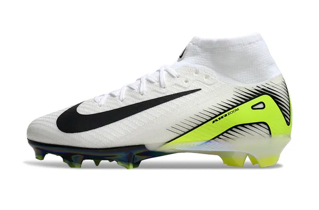 Nike Mercurial Superfly Blanc Néon Lime Iridescent pour terrain ferme Chaussures de football 8