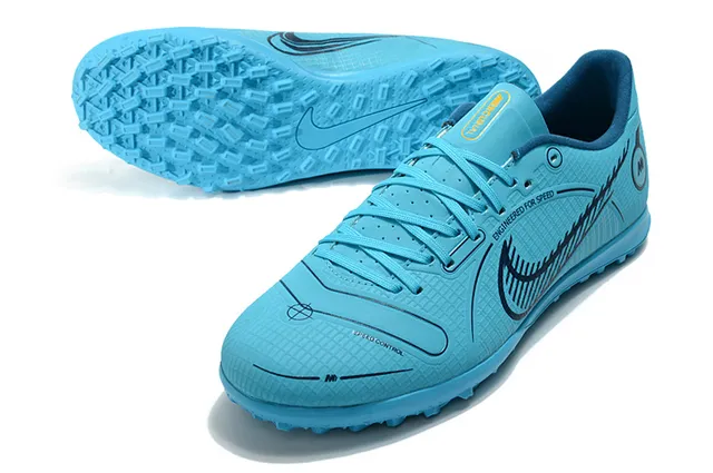 Nike Mercurial Turf blanco azul verde neón Turf zapatos de fútbol 17