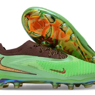 Nike Mercurial Vapor Empeigne tricot vert marron plaque iridiscente chaussures de football pour terrain ferme