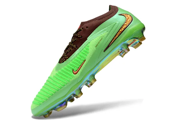 Nike Mercurial Vapor Empeigne tricot vert marron plaque iridiscente chaussures de football pour terrain ferme 3