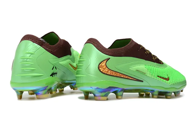 Nike Mercurial Vapor Empeigne tricot vert marron plaque iridiscente chaussures de football pour terrain ferme 5