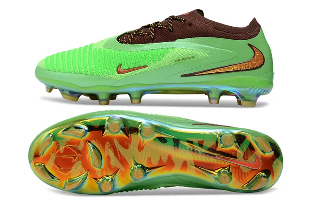 Nike Mercurial Vapor Empeigne tricot vert marron plaque iridiscente chaussures de football pour terrain ferme 6